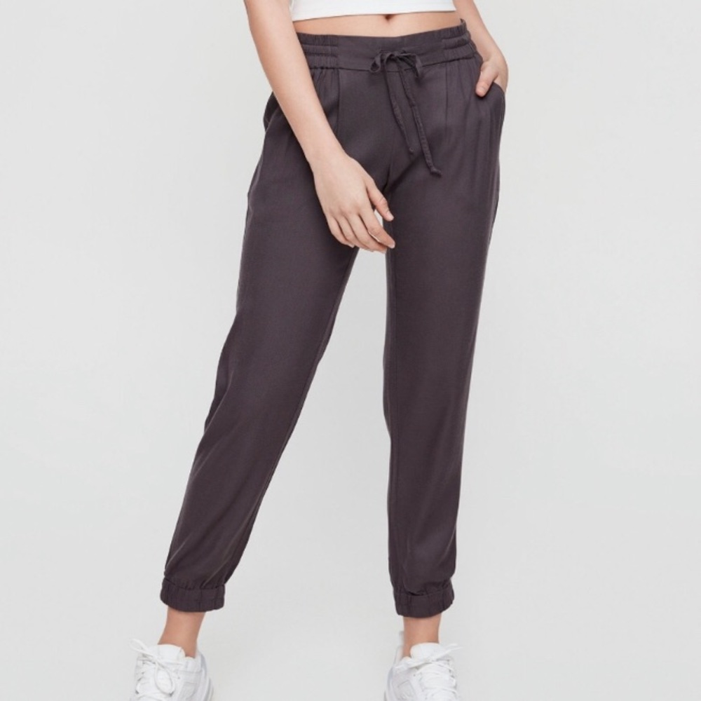 Aritzia los Feliz grey drawstring jogger pants